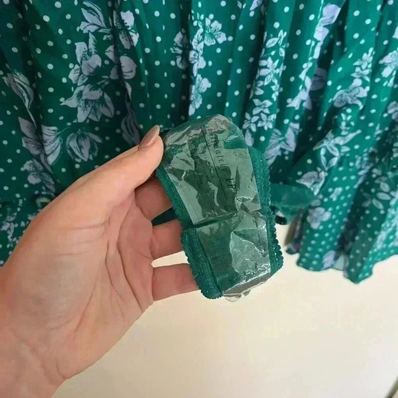 NWT Free People One on One Date Green Floral Bodysuit - Picture 13 of 16